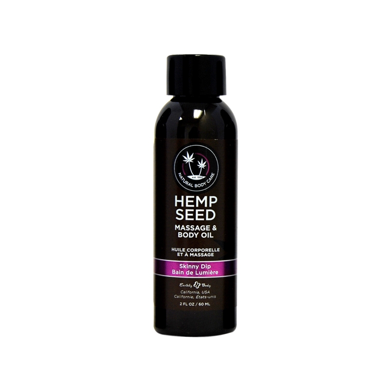 Massage Oil Skinny Dip 2oz Earthly Body Hemp Seed Life Health Oils Best Quality Hemp Products