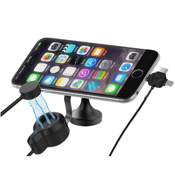 3 in 1 Nano Micro Suction Car Holder Magnetic Charging Phone Stand for iPhone Samsung Xiaomi