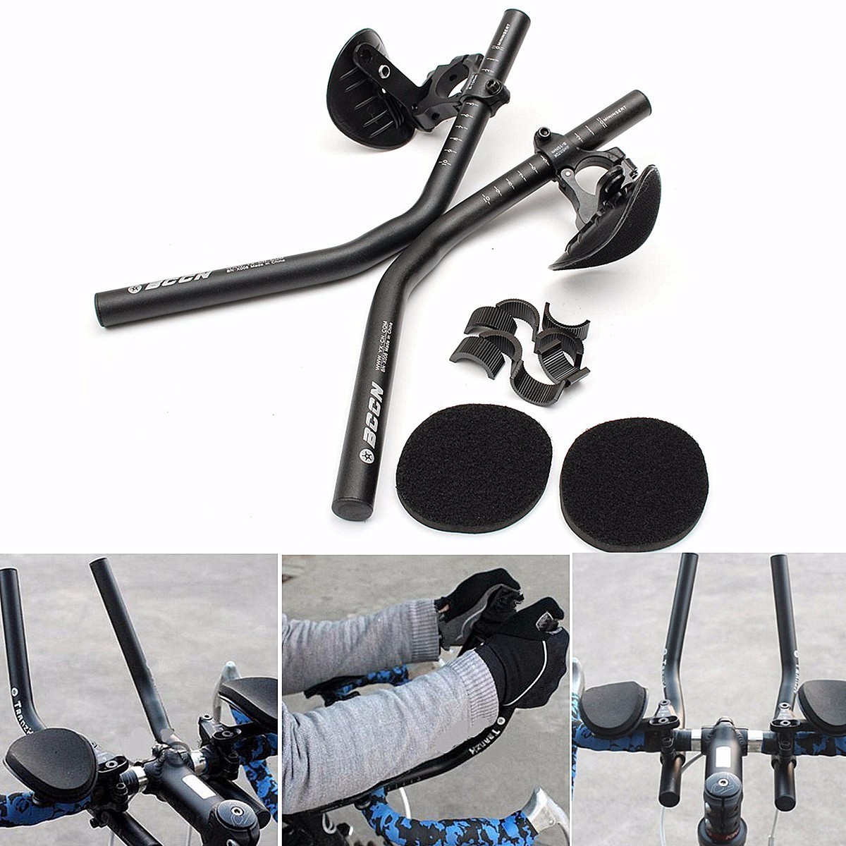 BIKIGHT Road Mountain Bike Bicycle Alloy Triathlon ResT-Handlebar Handlebar