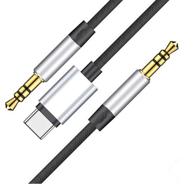 Baseus L38 2 in 1 Type-C 3.5mm to 3.5mm AUX Audio Cable Adapter 1.2m For OnePlus 5 S8 Xiaomi 6