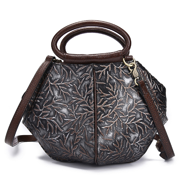 Women Quality Genuine Leather Vintage Elegant Handbag Shoulder Bag