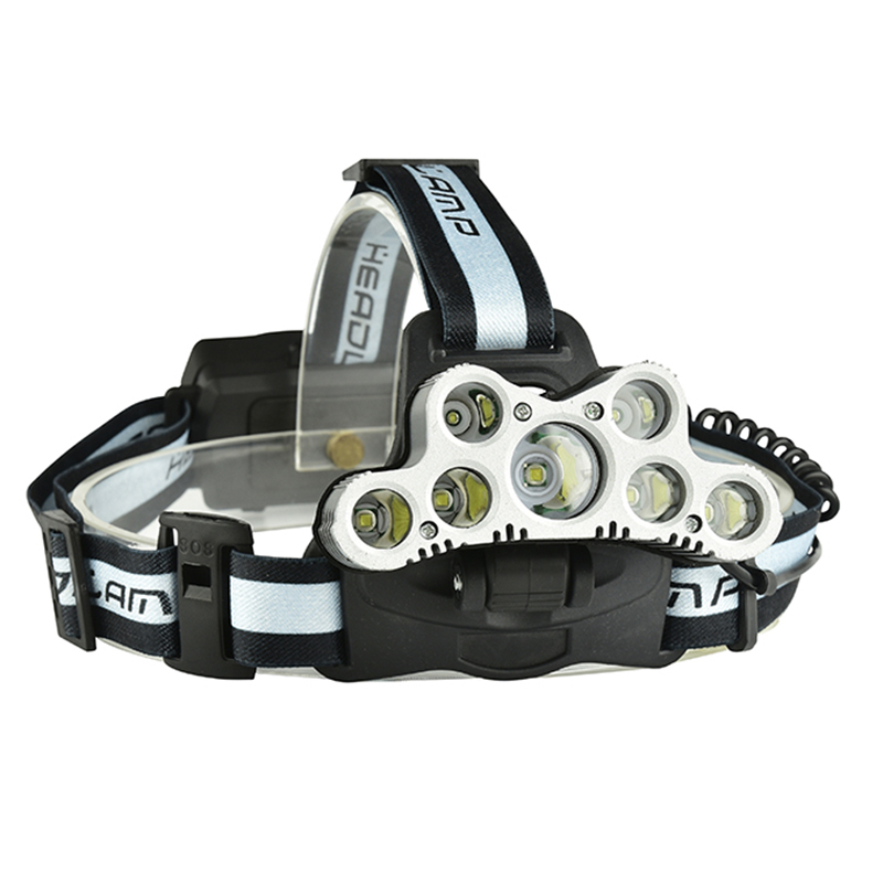 XANES 2501-A 7LED 2200 Lumens Bicycling Headlight 6 Switch Modes With SOS Help Whistle Bike Light