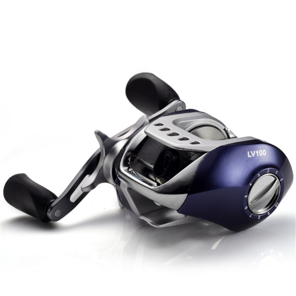 Bobing 10+1BB 6.3:1 LV100 Baitcasting Fishing Reel 4KG Drag Left/Right Hand Fishing Wheel