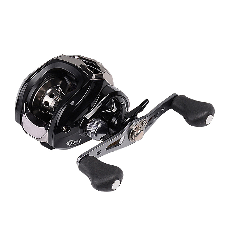 Bobing BC200 17+1BB 7.1:1 Aluminium Alloy Fishing Wheel Left/Right Hand Black Baitcasting Reel