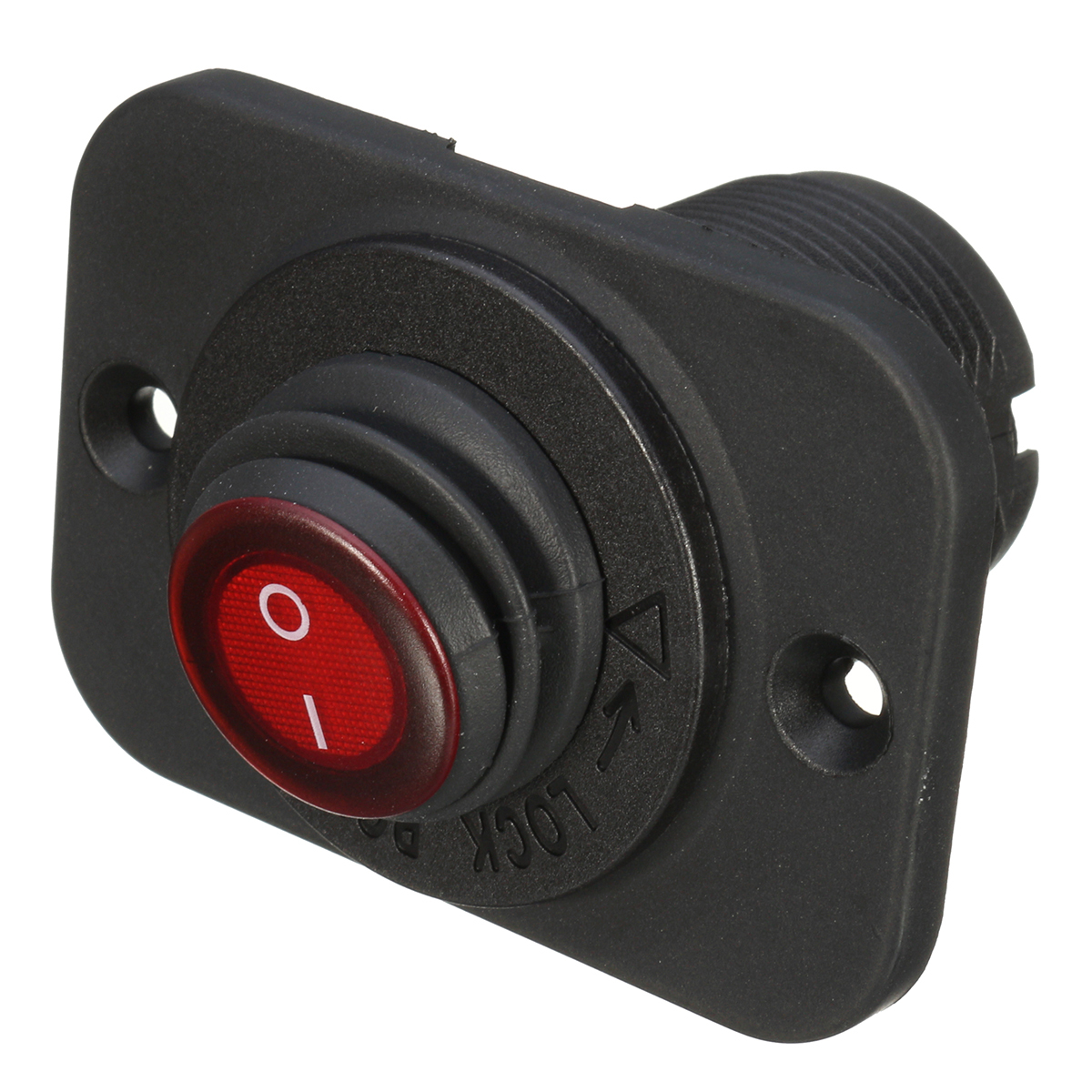 Waterproof Round Rocker Toggle Switch Panel Socket SPST Marine CAR On-Off 12V