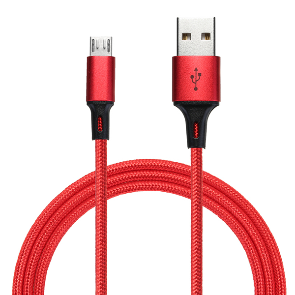 Bakeey 2.4A Micro USB Braided Fast Charging Cable 1m For Redmi Note 4 4X Samsung S7 Edge S6 Tablet