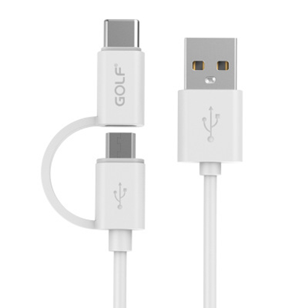 Golf 2 in 1 Micro USB Type C Fast Charging Cable 1m For Oneplus 5t Xiaomi 6 Mi A1 Redmi Note 4x S8