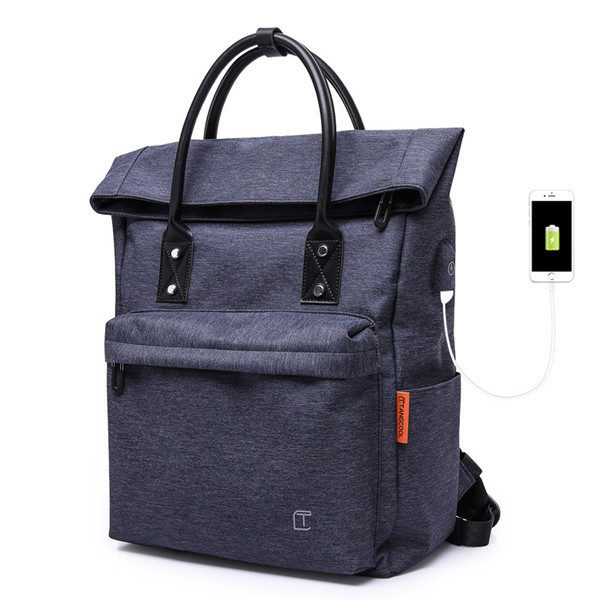 Men TANGCOOL USB Charging Port Handbag Multifunction Fashion Laptop Backpack