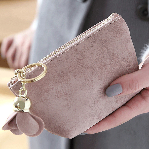 Simple Frosted Clutch Bag Coin Bag Card Bag Fresh Purse For