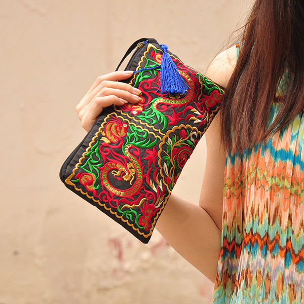 National Style Fashion Embroidery Bag Clutch Bag Purse