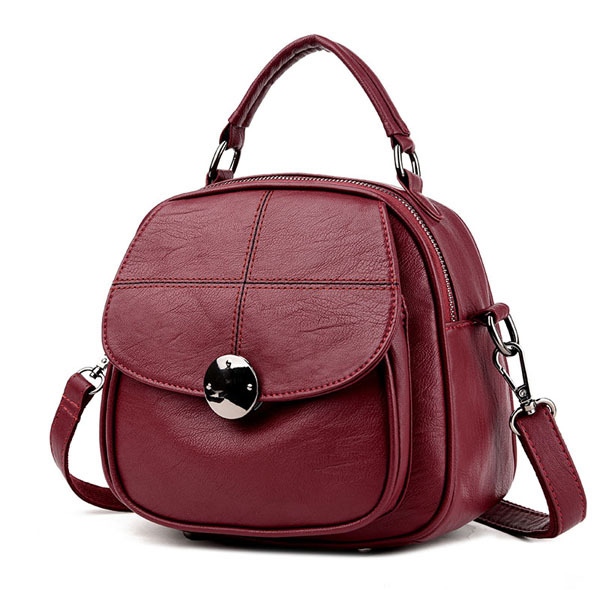 Women Solid Vintage Leisure Multi-function Backpack