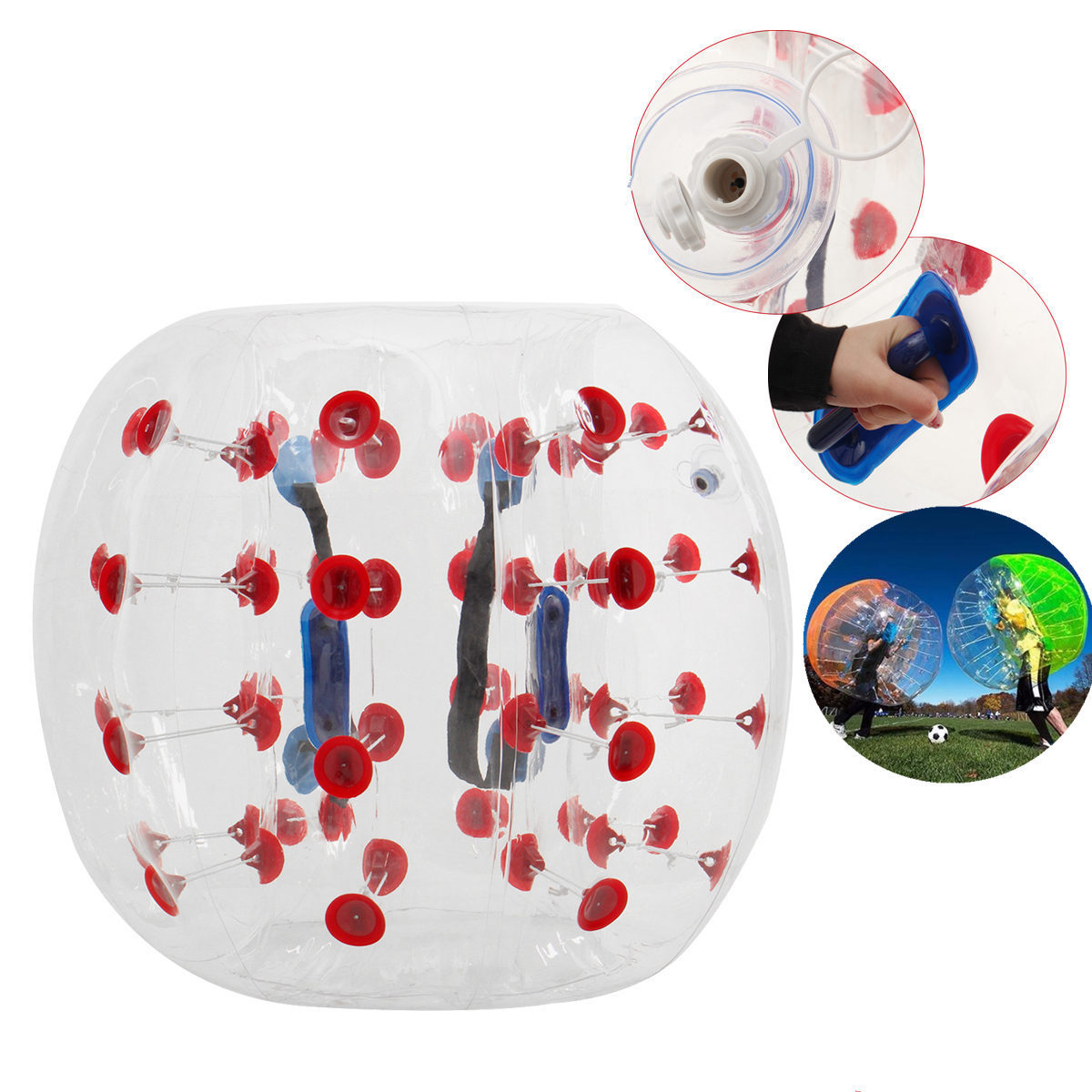 Outdoor Air Bubble Ball 0.8mm PVC 100cm Air Bumper Ball Soccer Body Zorb Ball Swimming Pool Game