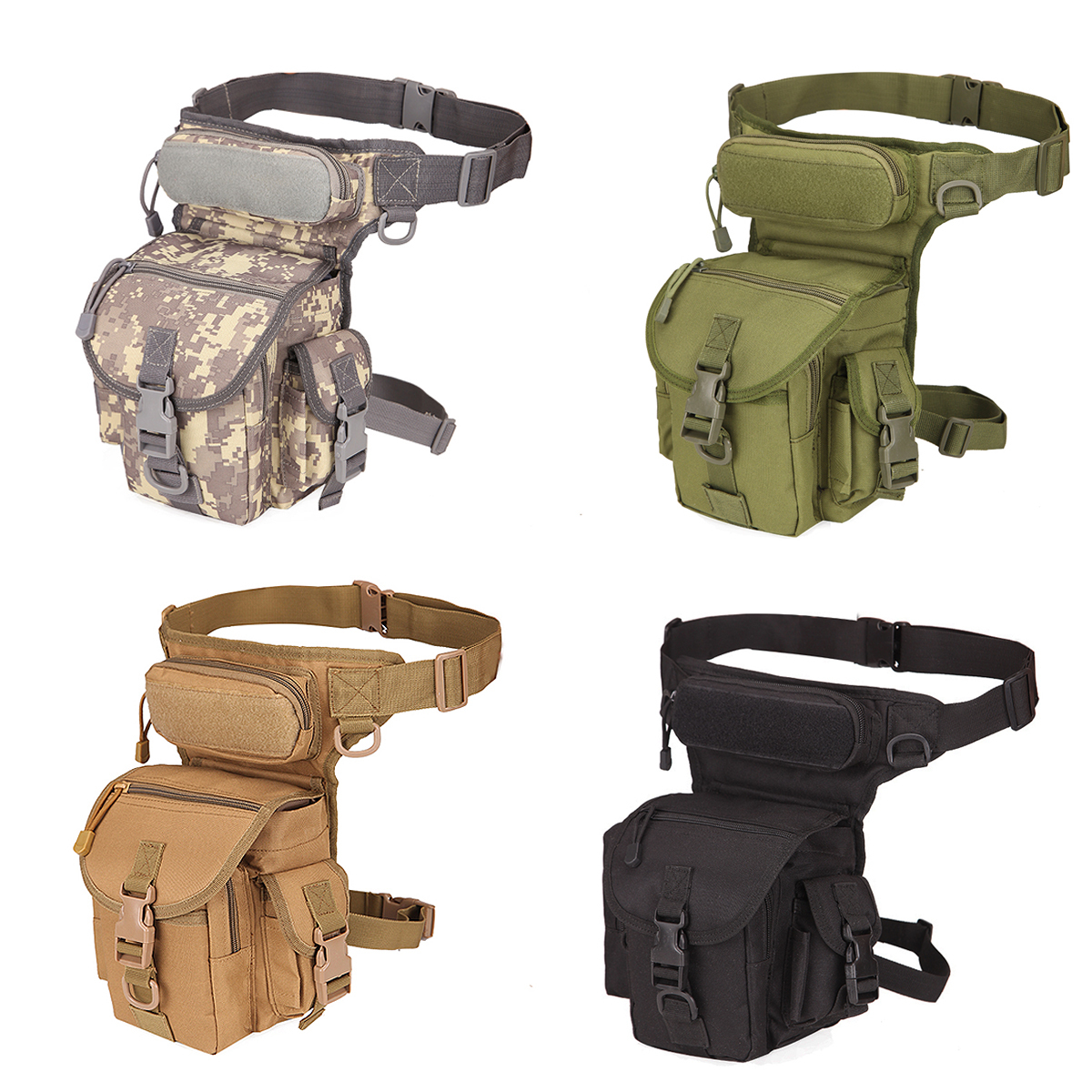 Men’s Nylon Hip Drop Belt Waist Fanny Leg Bag Waterproof Military Tactical Bag