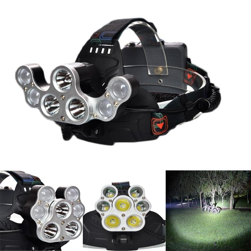 XANES 2500LM 3T6+4XPE 4 Switch Modes USB Charging 90 ° Rotation White Light Deformation Bicycle Headlamp