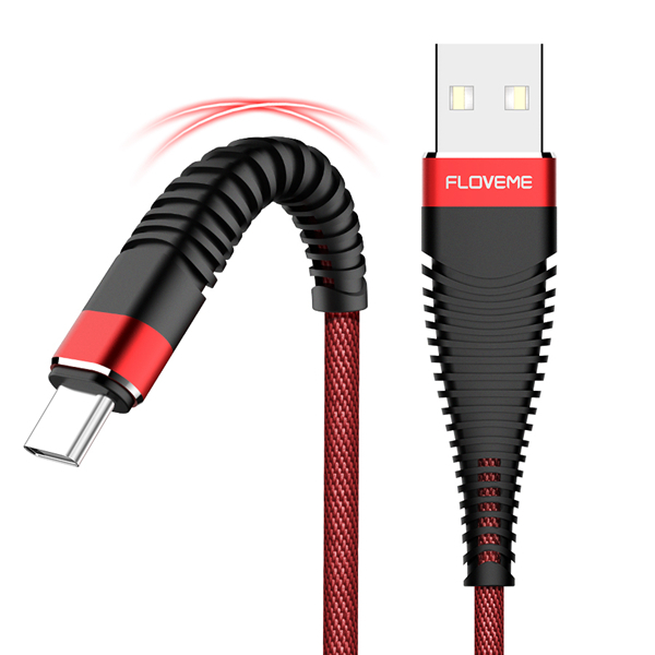 FLOVEME Hi-Tensile Type C Cable Braided Charging Data Cable 1M For Oneplus 5T Xiaomi Mix 2S Mi A1 S9