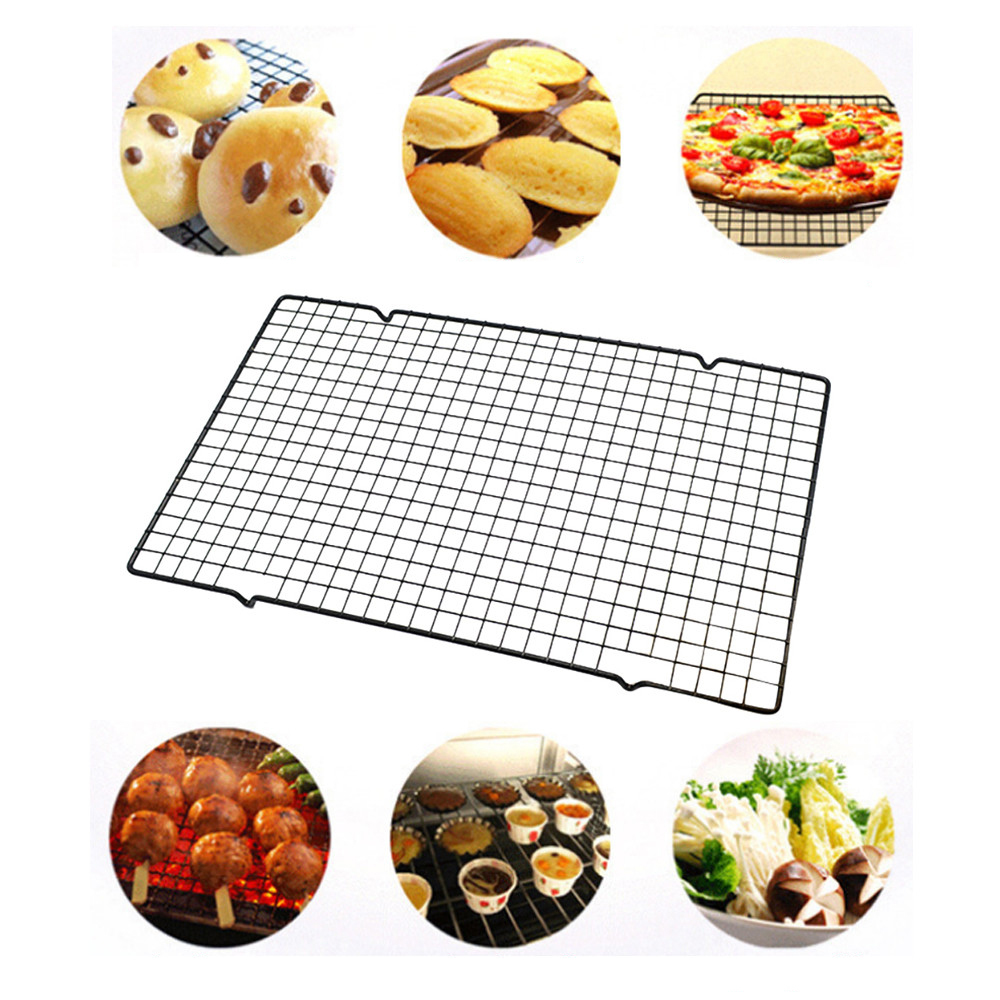 Stainless Steel Wire Grid Cool Rack BBQ Cake Safe Oven Kitchen Baking Tools Cooling Rack Baking Tooln Baking Mat