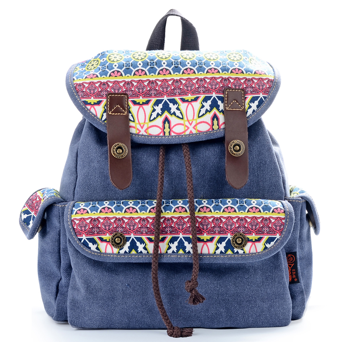 Women National Printing Casual Backpack School Rucksack