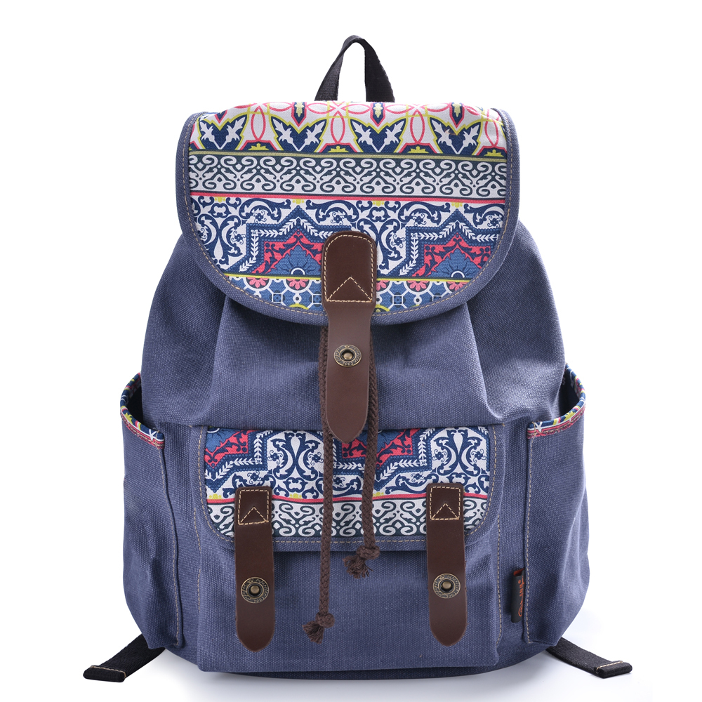 Women National Colorful Backpack Printing Backpack