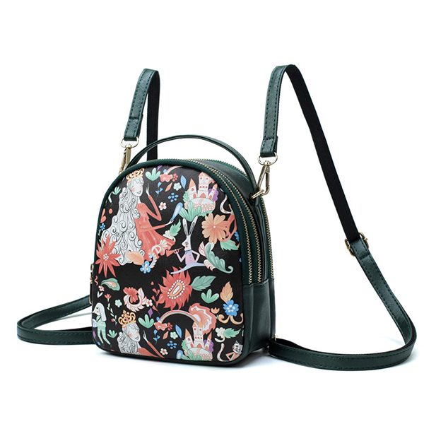 Women Mori Girl Print Handbag BackpackCrossbody Bag