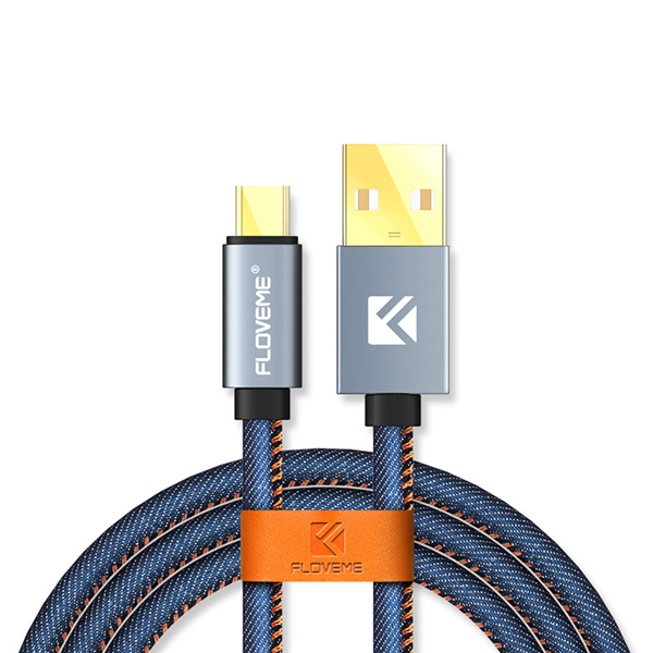 FLOVEME Denim Type C Fast Charging Data Cable 1M For Oneplus 6 5t Xiaomi Mi8 Mi6 Mix 2s Mi A1 S9+