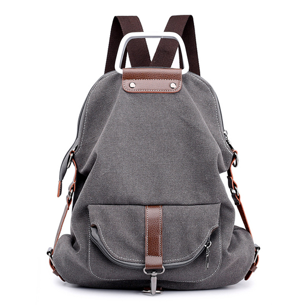 Women Multi-functional Casual Messenger Bag Canvas Backpack