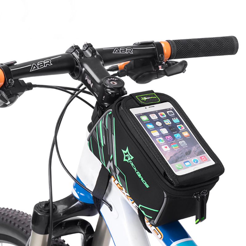 ROCKBROS 016-5 Touch Screen Bike Bag For 6.0” Phone Waterproof Cycling MTB Road Bike Bicycle Front Top Frame Crossbar Tube Bag