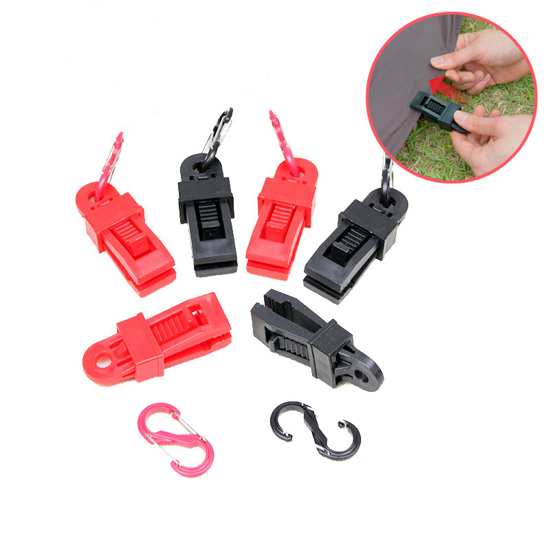 Outdoor Plastic Camping Tent Rope Clamp Buckle Clip With 8-Shaped Buckle Tent Accessories