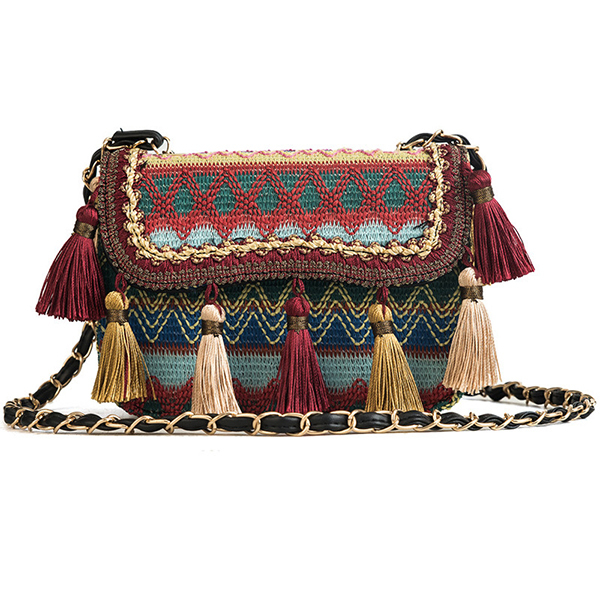 Women Tassel Bohemian Shoulder Bag Crossbody Bags Travel Bag