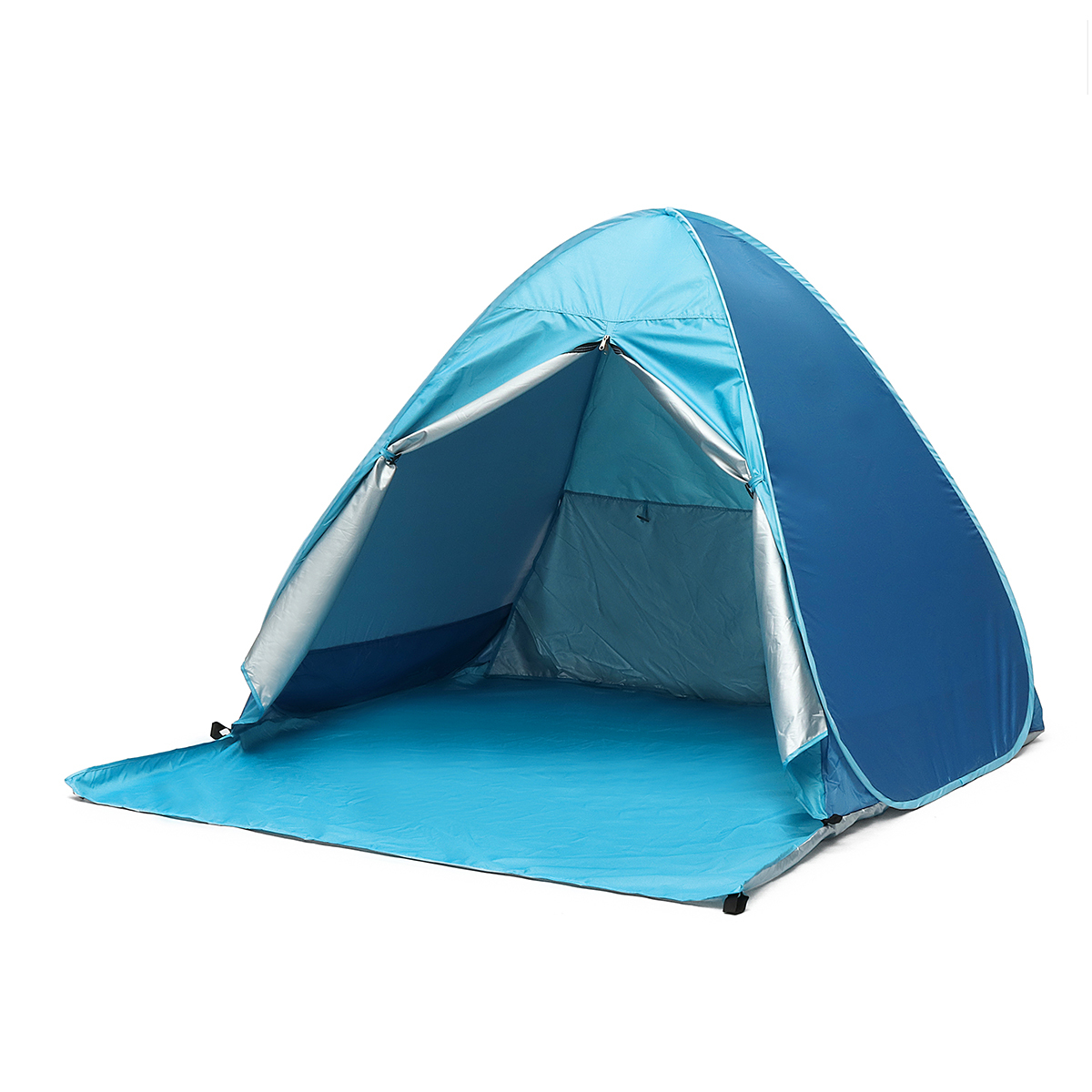 Outdoor 4 People Camping Beach Pop Up Tent Automatic Waterproof Anti-UV  Sunshade Canopy