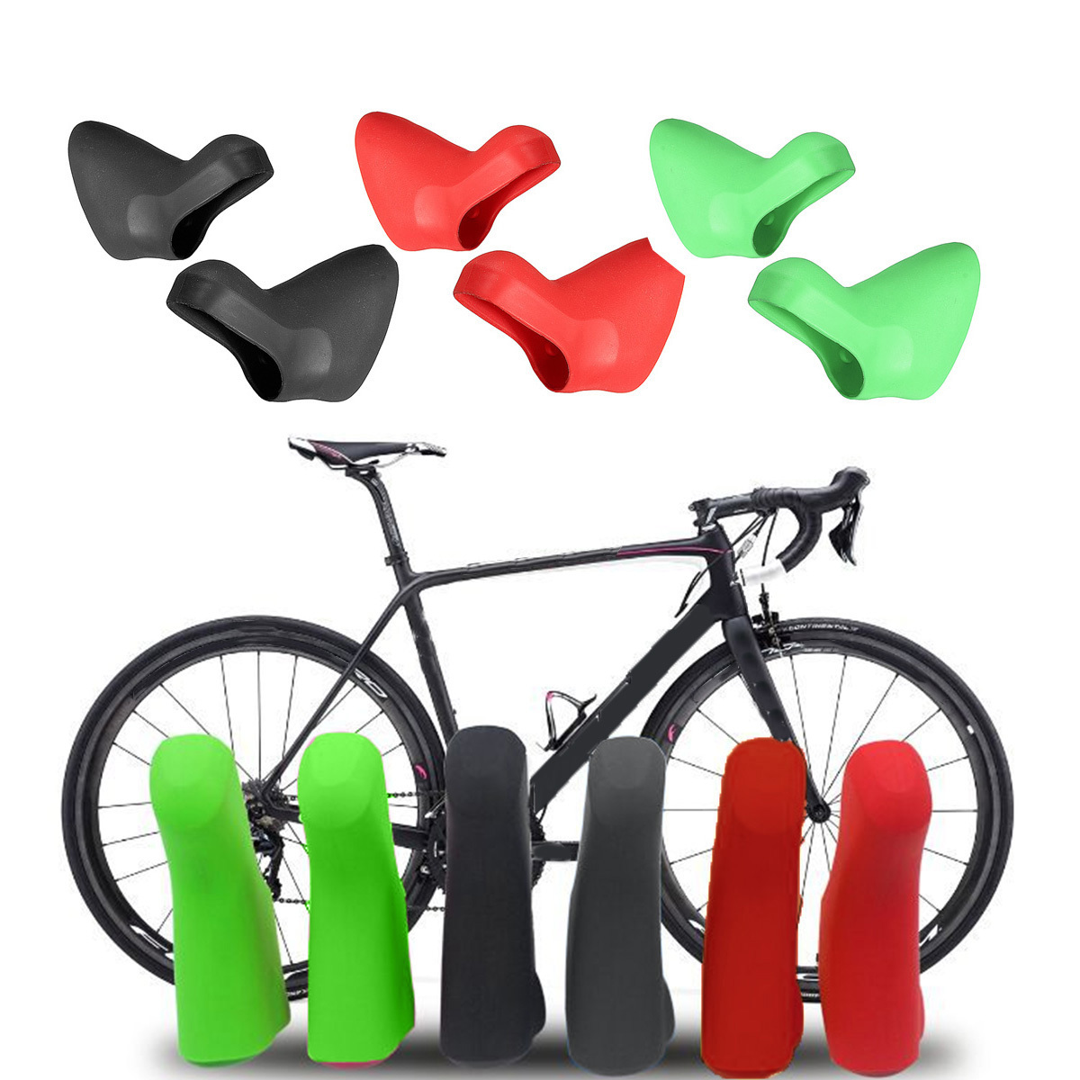 BIKIGHT Silicone Bike Bicycle Shifter Cover Road Bike Brake Shift Lever Cover For 20 Speed SRAM