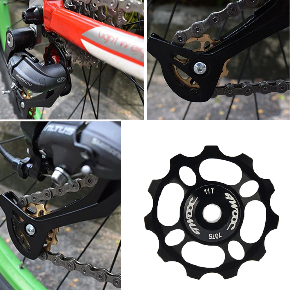 TWOOC 11T Aluminum Alloy MTB Bicycle Derailleur Pulley Wheel Cycling Bike Ceramics Guide Roller