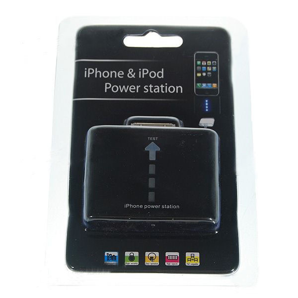 1000mAh USB Rechargeable Emergency Power Pack Battery for iPhone 3G New