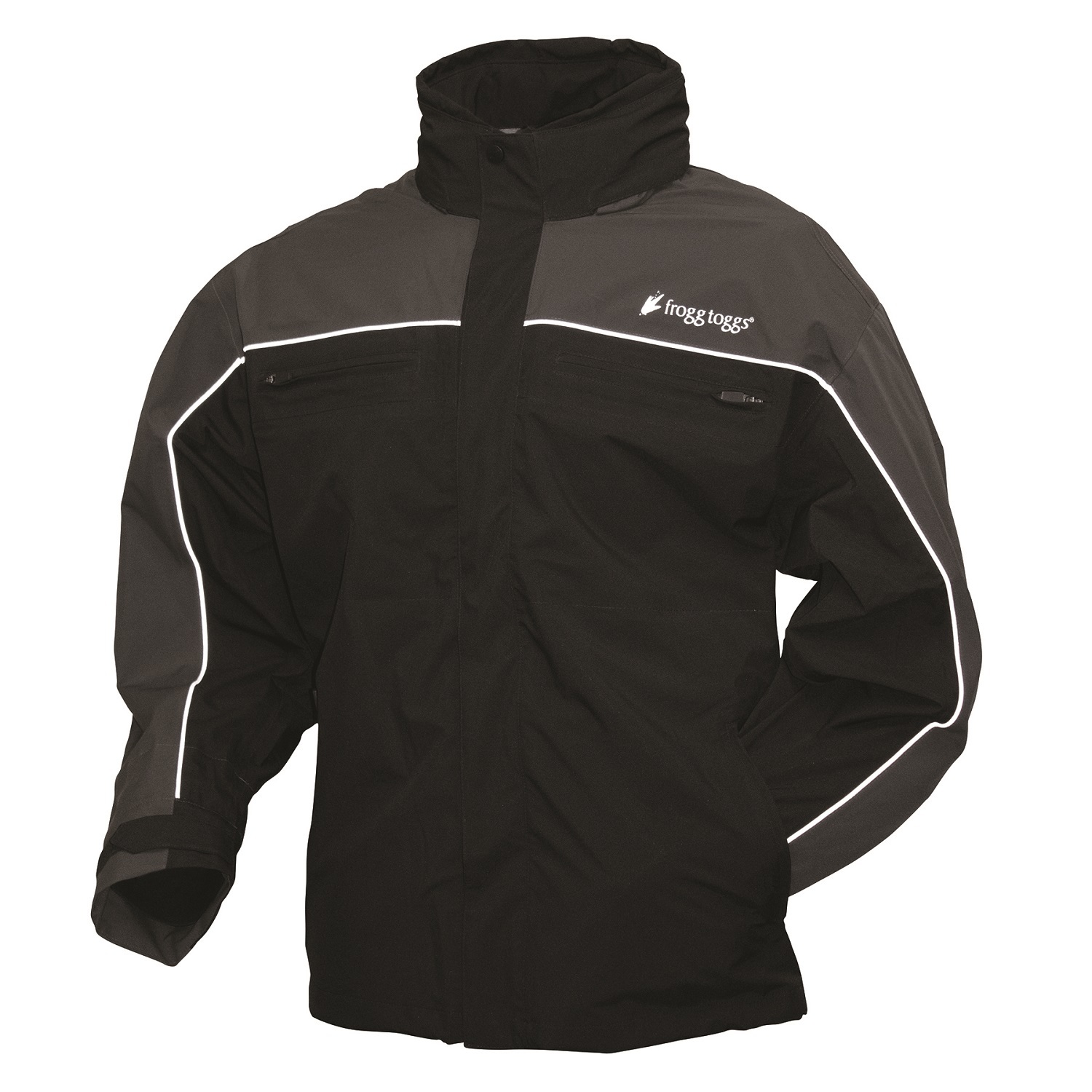 Frogg Toggs Pilot Illuminator Jacket Black/Charcoal Gray-SM