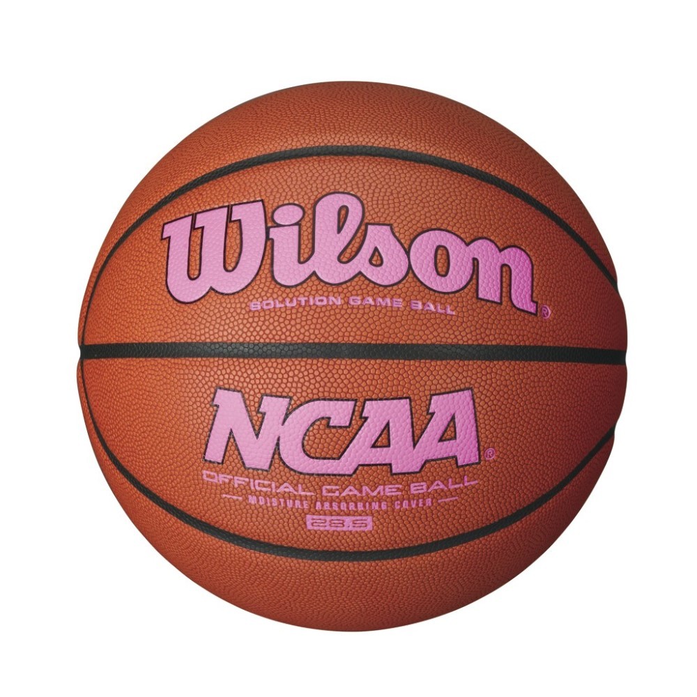 Wilson NCAA Intermediate Size Game Basketball Pink Logo