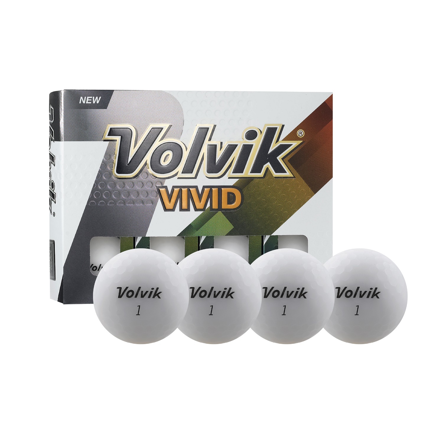 Volvik Vivid 3 Pc Golf Balls – Matte White