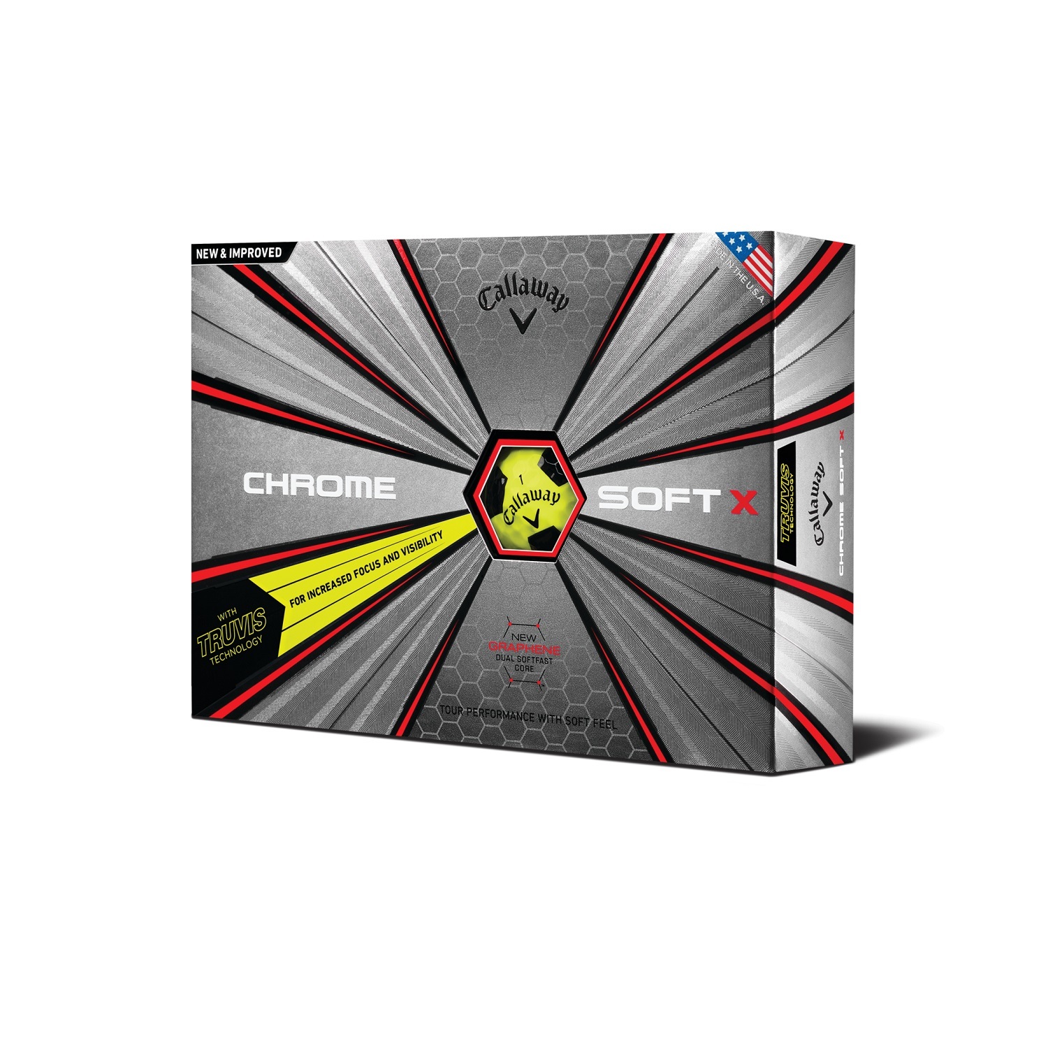 Callaway Chrome Soft X Truvis Golf Ball 12-Pack Yellow