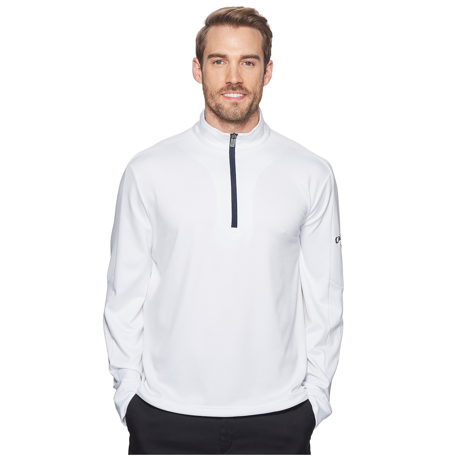 Callaway Heather Waffle Fleece 1/4 Zip Midlayer Highrise XL