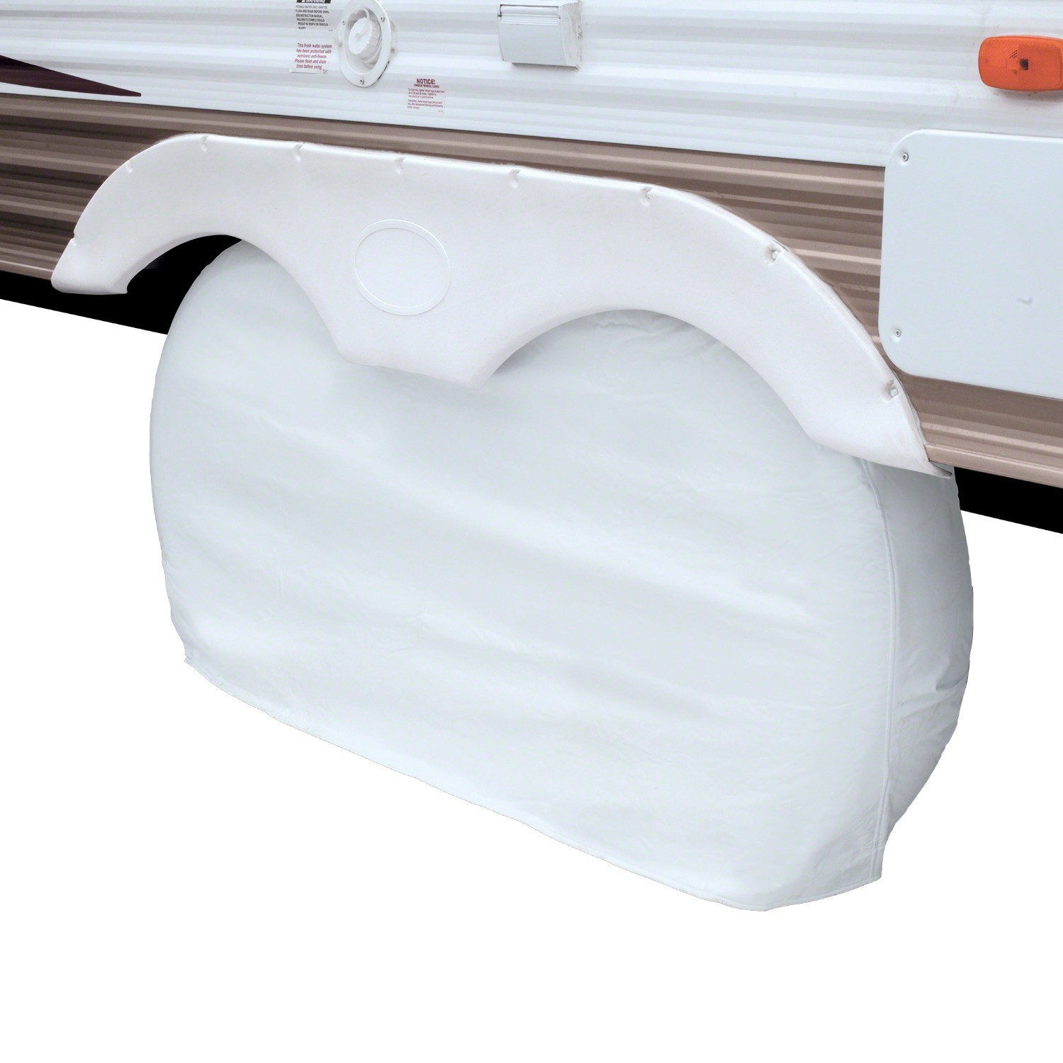 Classic Accessories RV Dual Axle Wheel Cover 30″ – 33″ White