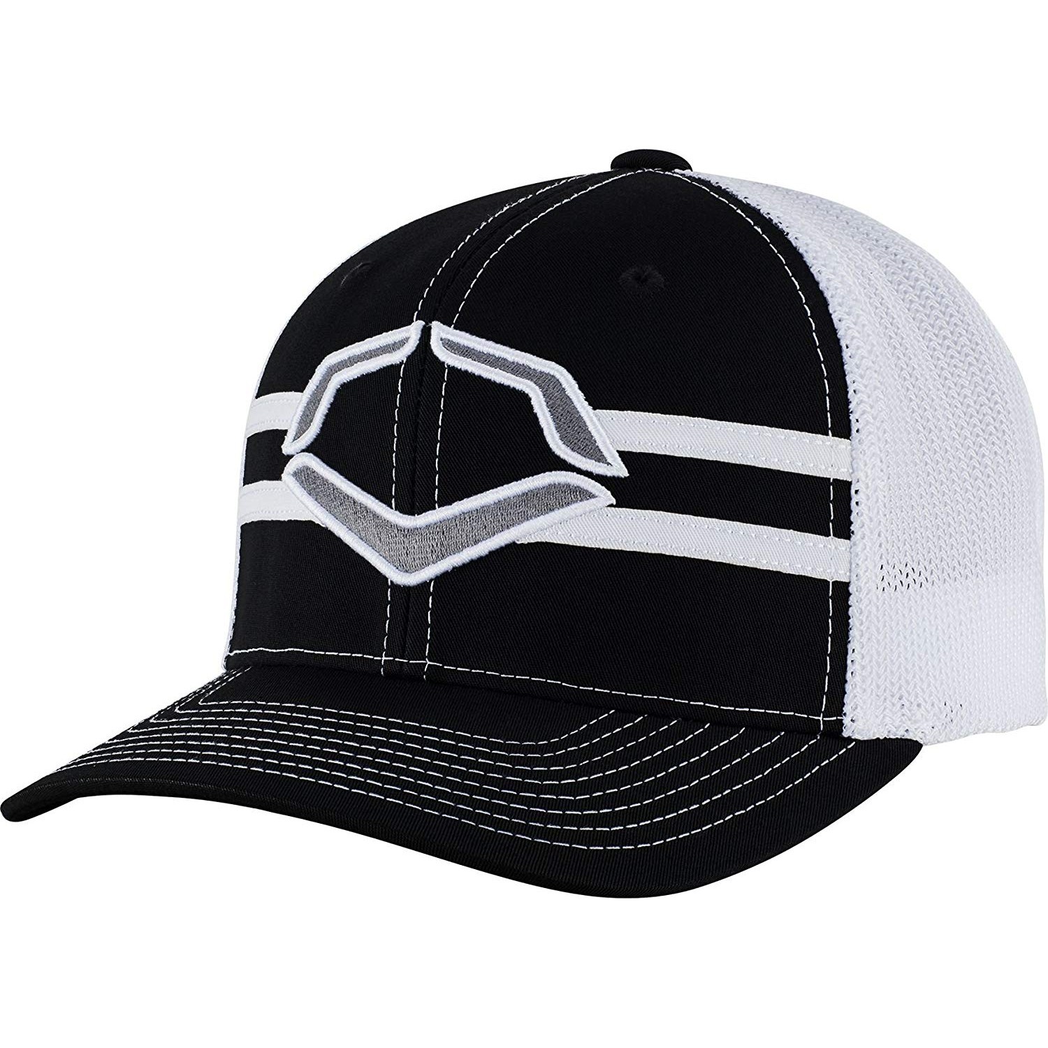 EvoShield USA Flexfit Trucker Hat-Navy/White Mesh L/XL