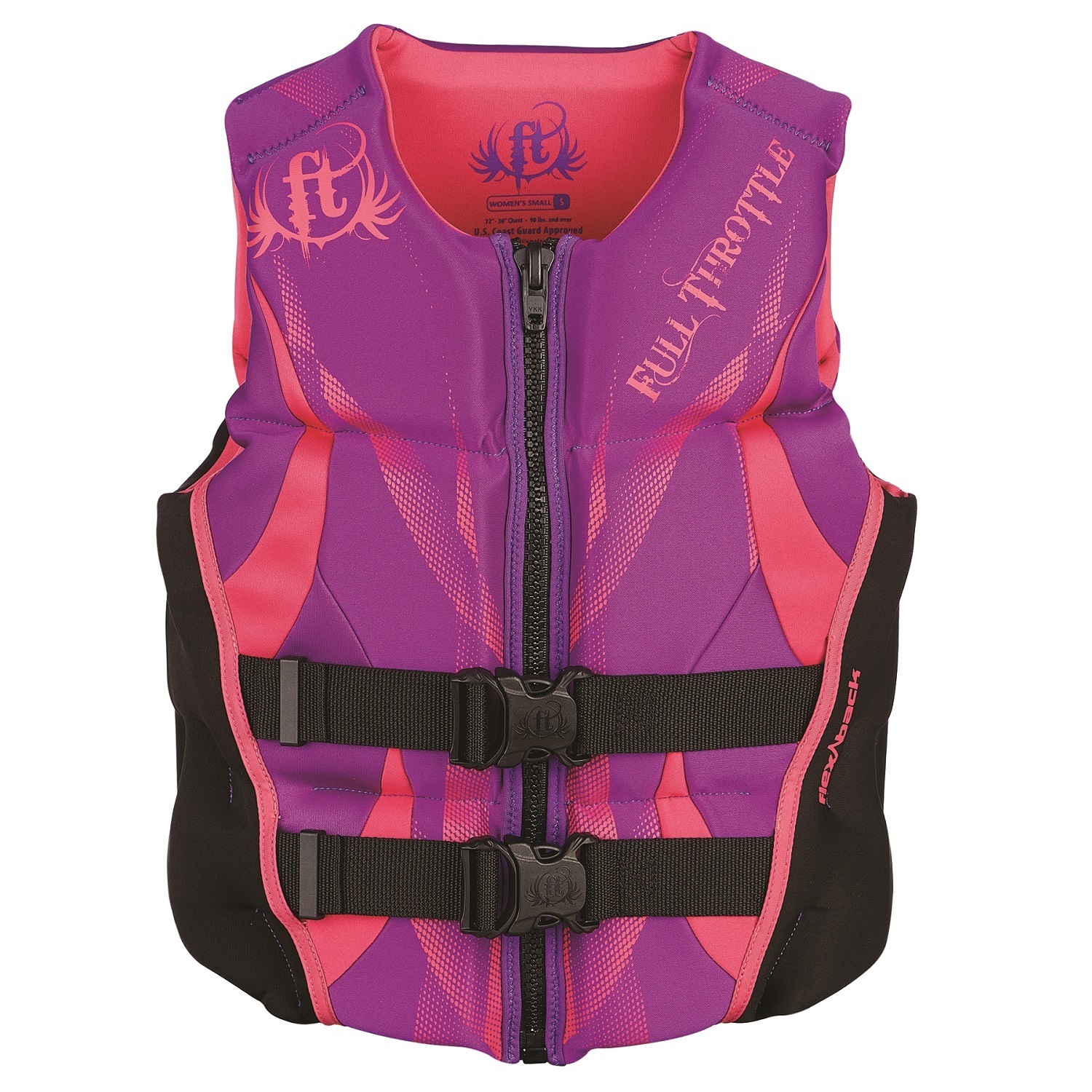 Full Throttle Womens Hinged Rapid-Dry Flex-Back Purple-Med