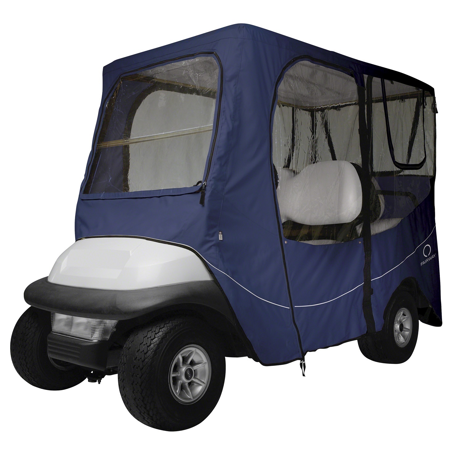 Classic Fairway Golf Cart Deluxe Enclosure Long Roof – Navy