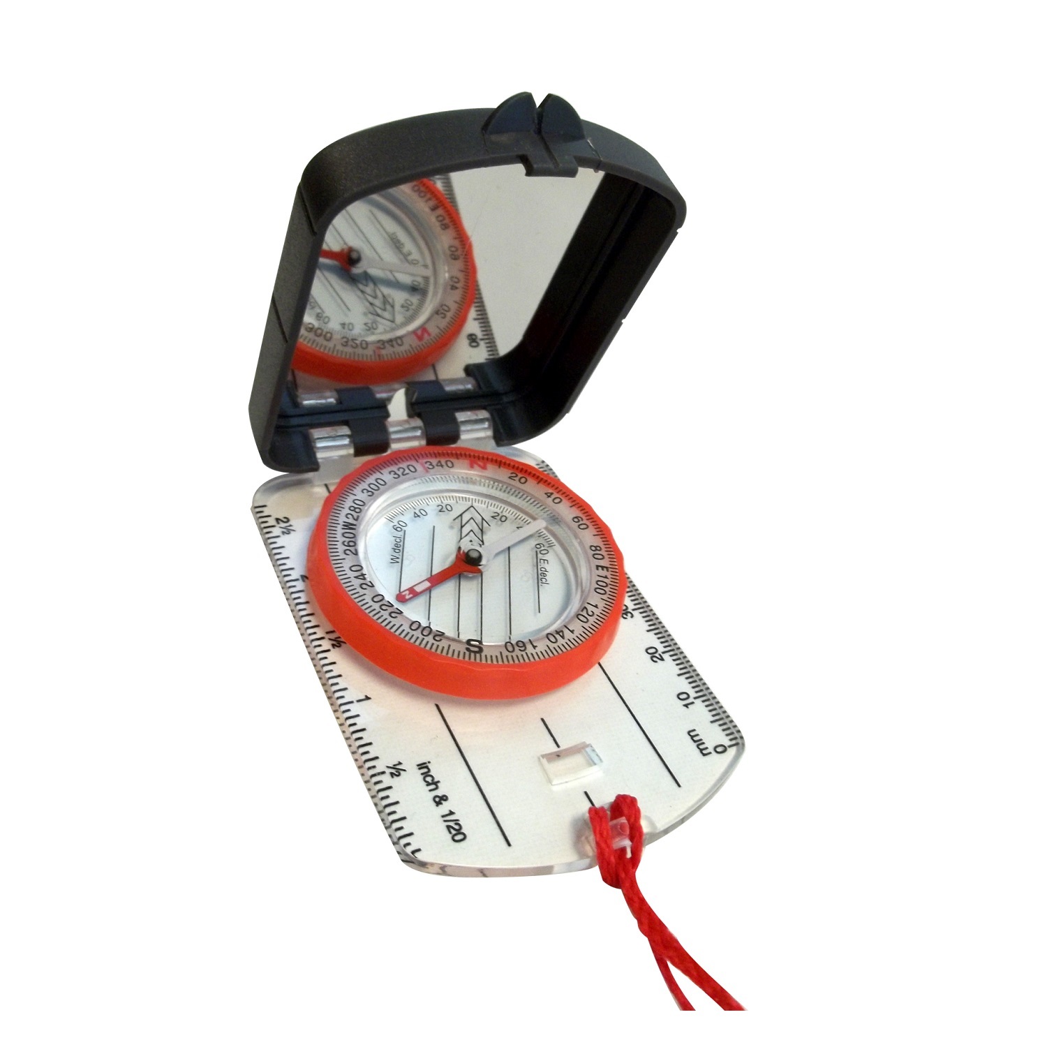 Alpine Mountain Gear Map Compass w/ Mirror