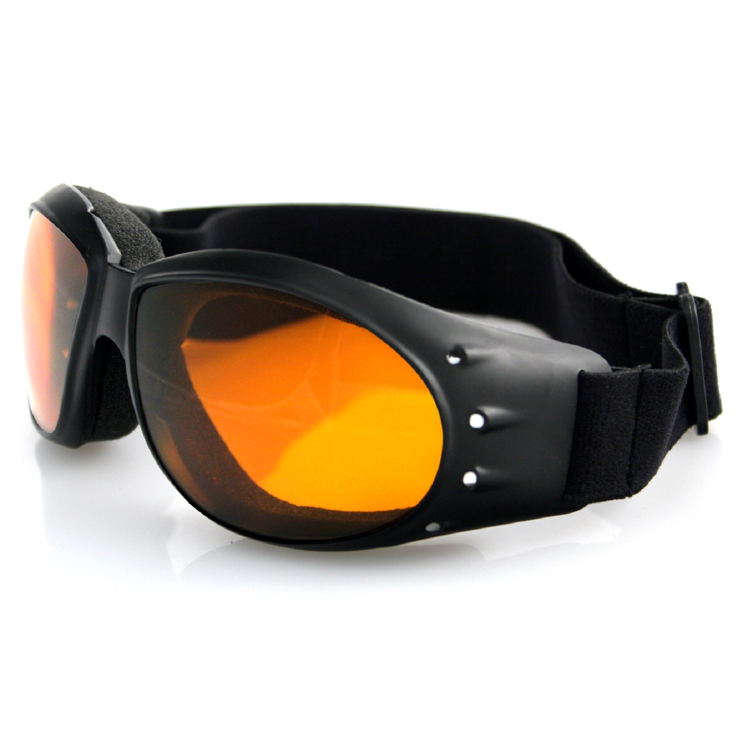 Bobster Cruiser Goggles, Black Frame, Anti-fog Amber Lens