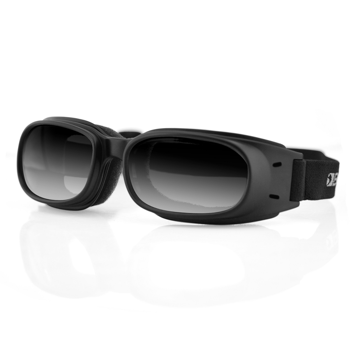 Bobster Piston Goggle, Black Frame, Smoked Reflective Lens