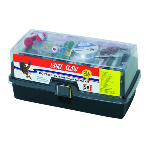 Eagle Claw Go Fish Extreme Tackle Box Kit KTKLBXFW-D