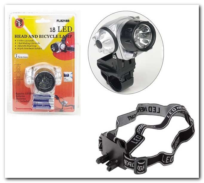 SALE Closeout 18 Bulb Led Head Lamp FL8218