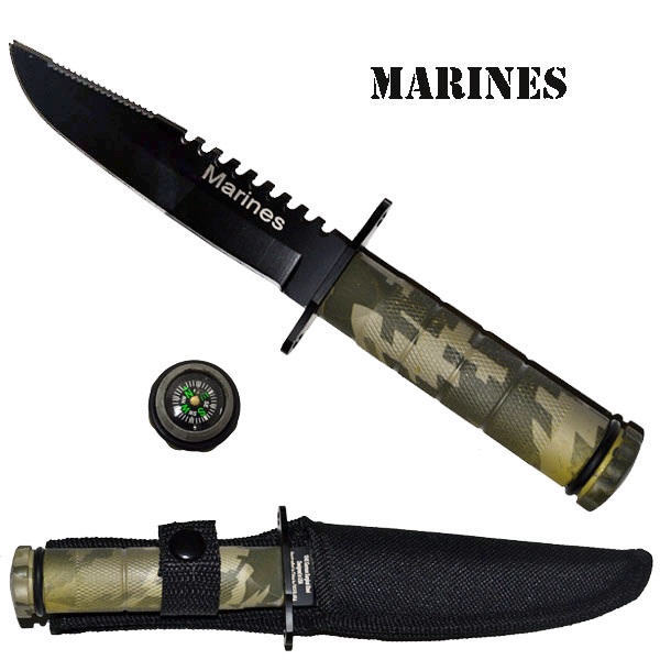 Marine Desert Camo Survival Knife HG690CM1MS