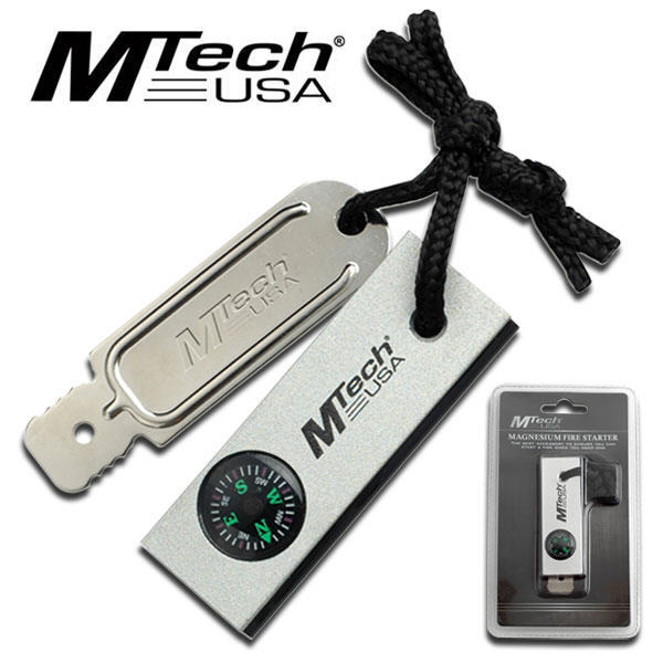 SALE M-Tech Magnesium Fire Starter with compass MT300