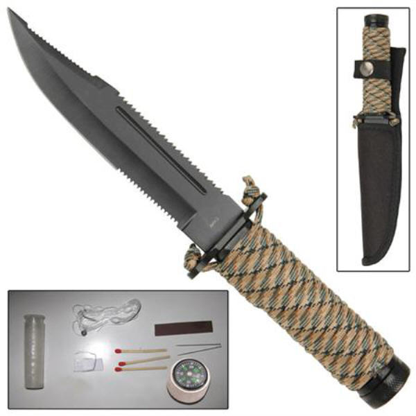 Paracord Wrapped Survival / Hunting Knife WG1019